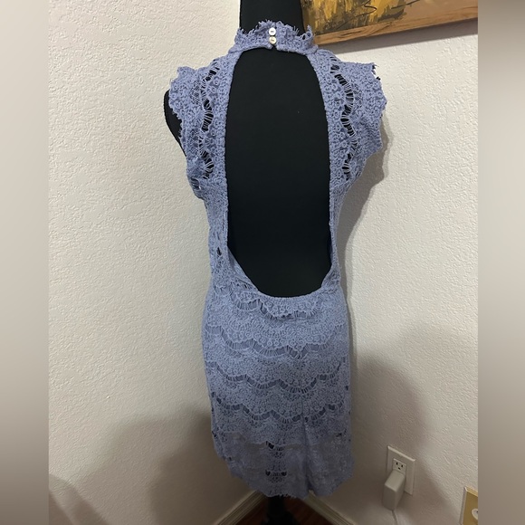 Intimately Free People Lace Day Dream Dress in Lake Blue - Size Medium - Picture 3 of 8